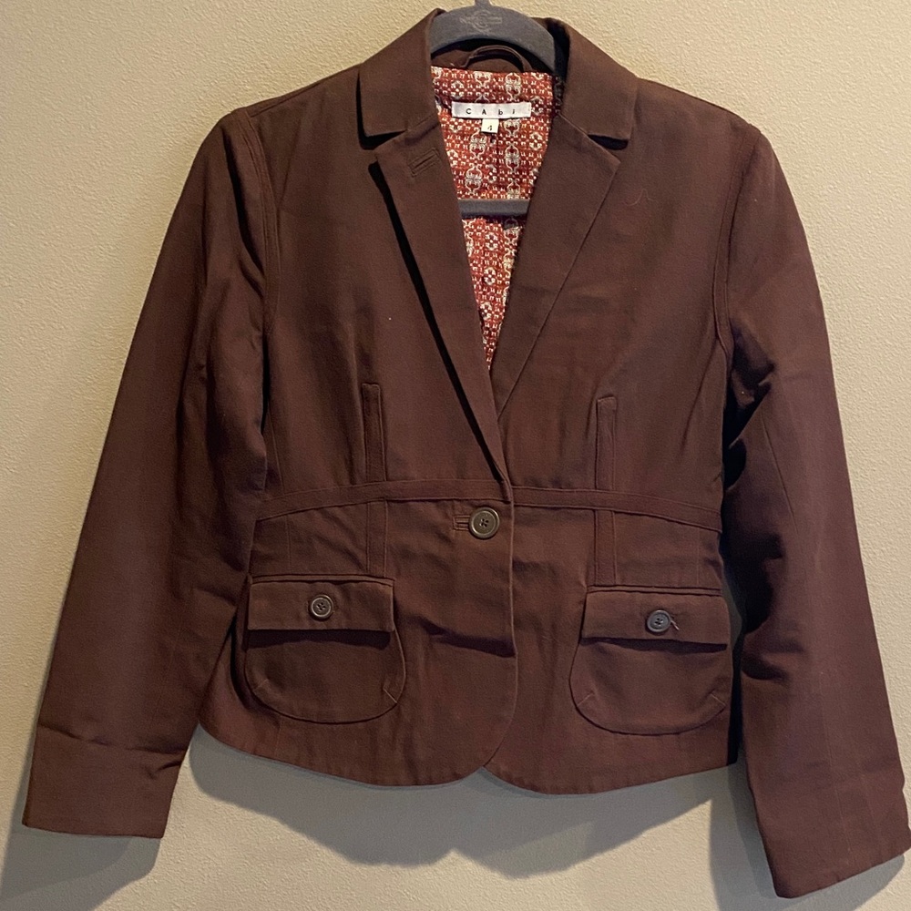 CAbi Chocolate Brown Women's Blazer